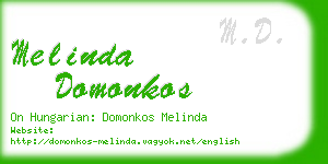 melinda domonkos business card